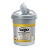 Gojo Scrubbing Towels, Hand Cleaning, Silver/Yellow, 10 1/2 x 12, 72/Bucket 6396-06